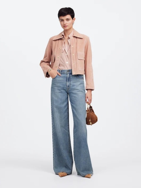 Madewell Denim - Madewell Superwide-Leg Jeans Medium Wash Women Size 29 Lightweight Cotton Baggy